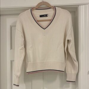 Women's RLX Cream V-Neck Sweater - size small